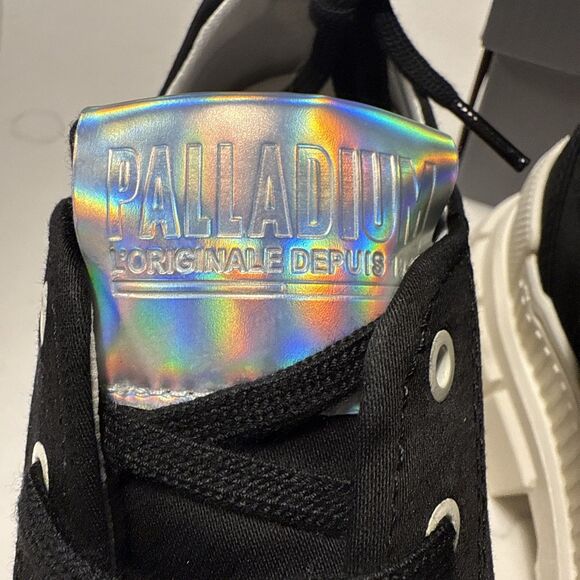 Palladium Revolt Lo TX Shoes Womens Size 10 Black/Marshmallow Platform New - Picture 5 of 11